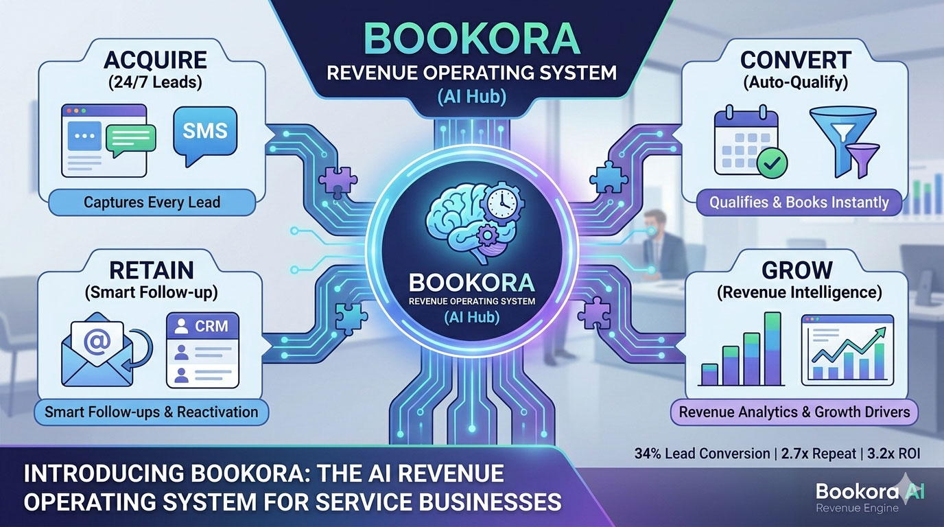 Introducing Bookora: The AI Revenue Operating System for Service Businesses